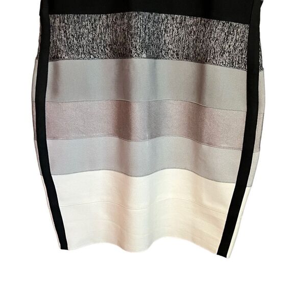 VENUS Black and Gray Striped Dress - Picture 8 of 10